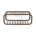 Tamsiai rudos spalvos iš metalo pakabinama spintelė batams 72x28x35 cm Retro – Spinder Design