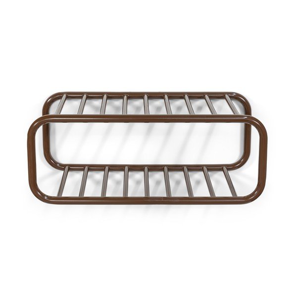 Tamsiai rudos spalvos iš metalo pakabinama spintelė batams 72x28x35 cm Retro – Spinder Design