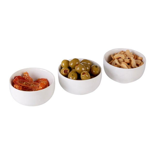 Serviravimo dubenys baltos spalvos iš porceliano  3 vnt. ø 8 cm Entree – Premier Housewares-image-2