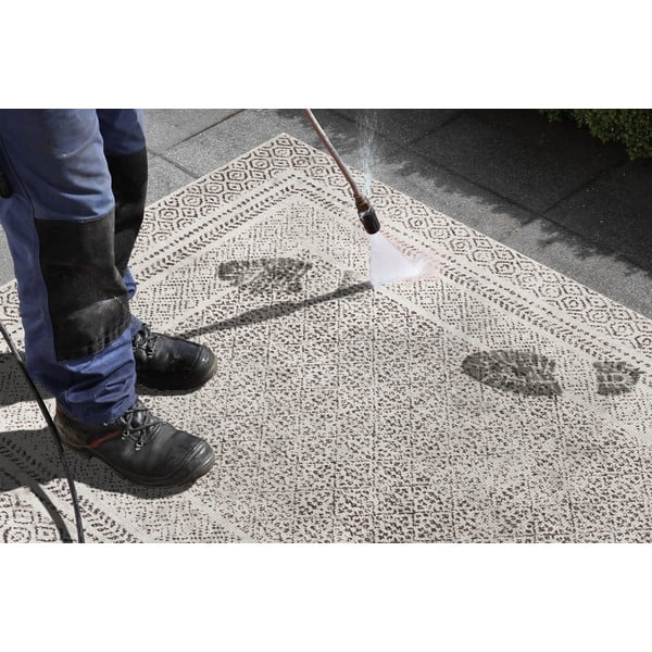 Juodai baltas dvipusis lauko kilimas Ragami Berlin, 80 x 250 cm-image-1