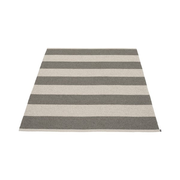 Antracito spalvos/kreminės spalvos lauko ir vidaus kilimas 140x180 cm Bob Charcoal Linen – Pappelina
