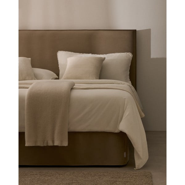 Taupe spalvos iš audinio galvūgalis 180x118 cm Jaira – Kave Home-image-2