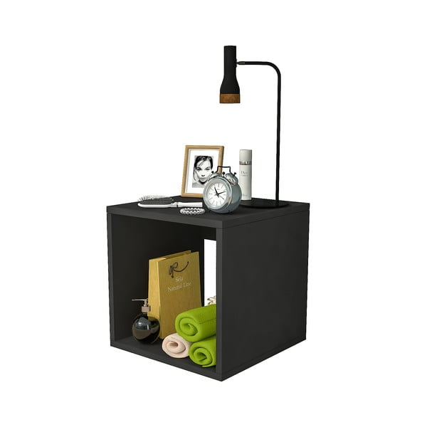 Juodas naktinis staliukas Biga - Gauge Concept-image-2