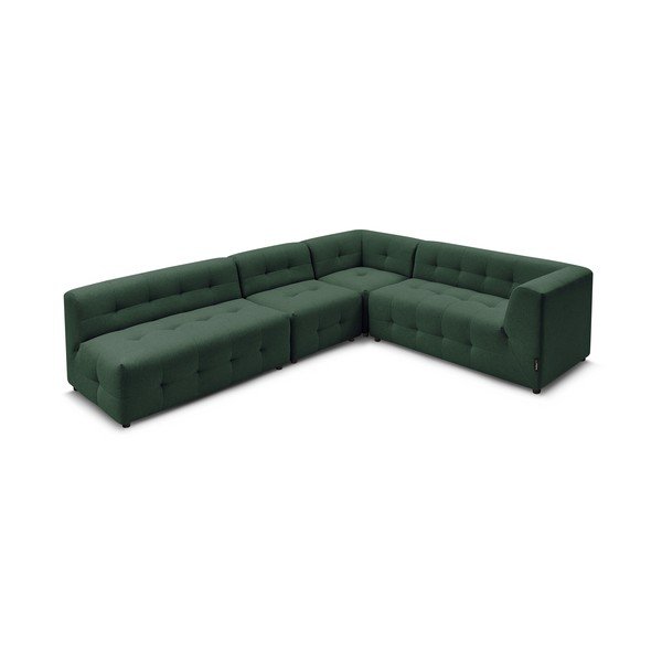 Tamsiai žalia kampinė sofa (dešinysis kampas) Kleber - Bobochic Paris-image-3