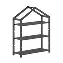 Antracito spalvos iš pušies masyvo vaikiška knygų spinta 111x141x40 cm Dallas – Vipack