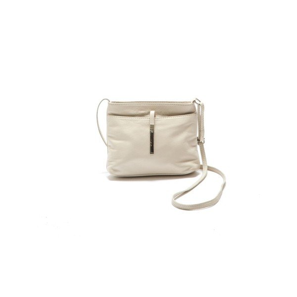 Smėlio spalvos odinė rankinė Roberta M Suede-image-1