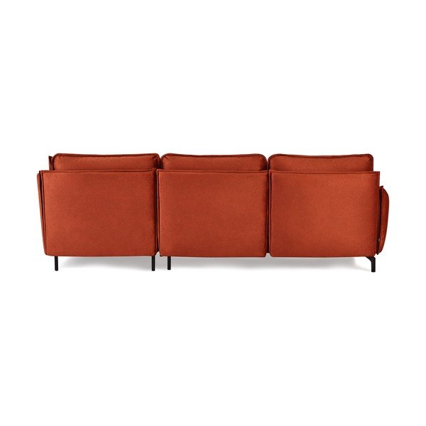 Raudona kampinė sofa Bonami Selection Bella, dešinysis kampas-image-3
