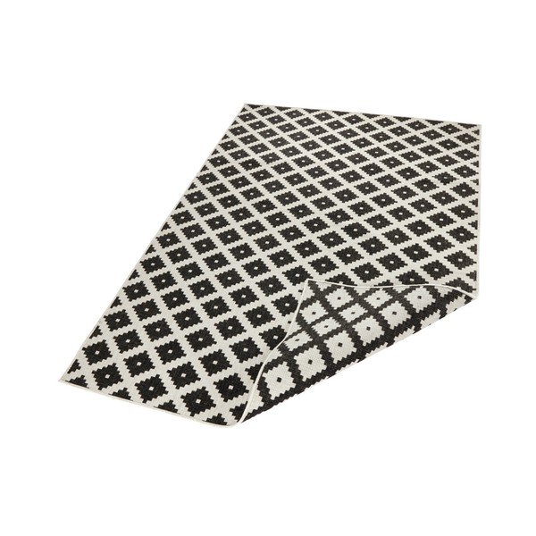 Juodai baltas raštuotas dvipusis kilimas Bougari, 120 x 170 cm-image-3