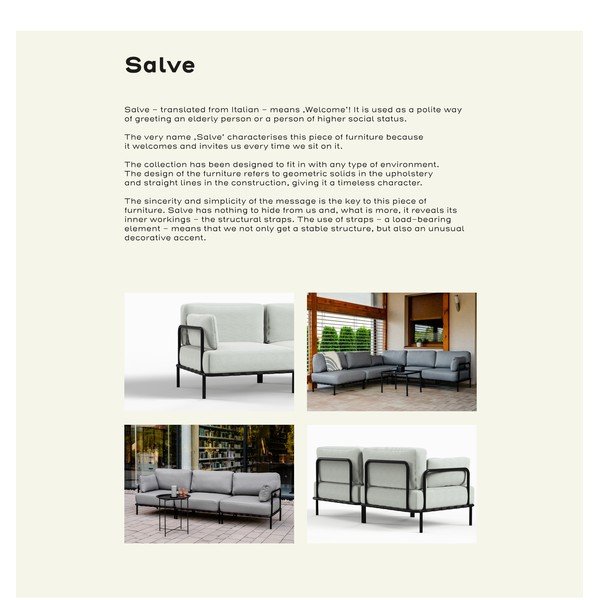 Paminkštinto audinio sodo krėslas šviesiai pilkos spalvos Salve – Sit Sit-image-1