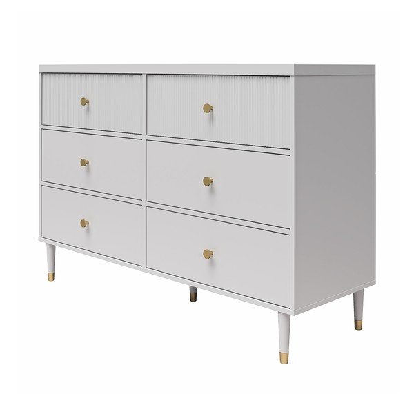 Žema šoninė spintelė pilkos spalvos 138x93 cm Elizabeth – CosmoLiving by Cosmopolitan-image-3