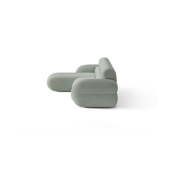 Mėlynos spalvos kampinė sofa iš šenilinio audinio (su kairiuoju kampu/su gultu) Neo – Micadoni -image-2