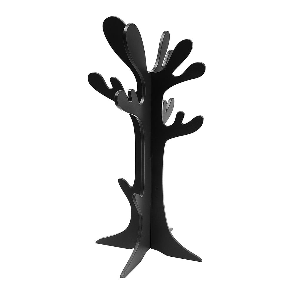 Juodas rudens medžio papuošalų stovas