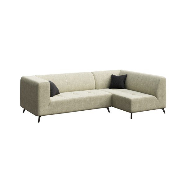 Šviesios smėlio spalvos kampinė sofa MESONICA Toro, dešinysis kampas-image-2
