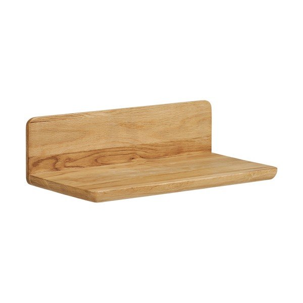 Šviesios natūralios spalvos iš ąžuolo masyvo sieninė lentyna 40 cm Salina – House Nordic