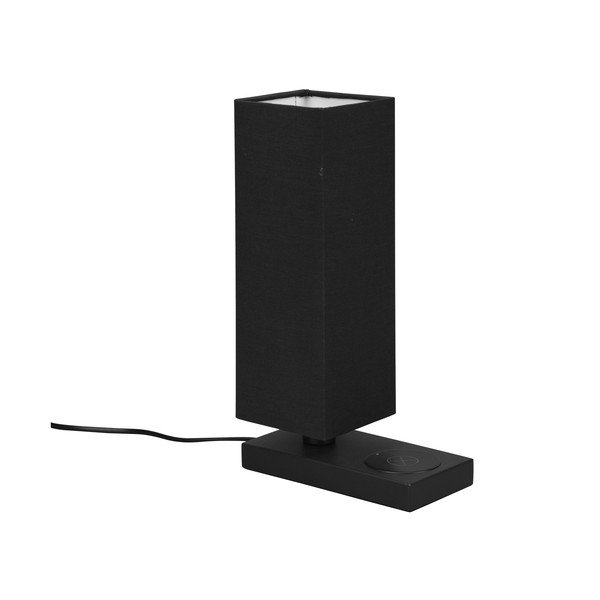 Matinės juodos spalvos stalinė lempa su belaidžiu įkrovikliu (aukštis 35 cm) Haley - Reality-image-2