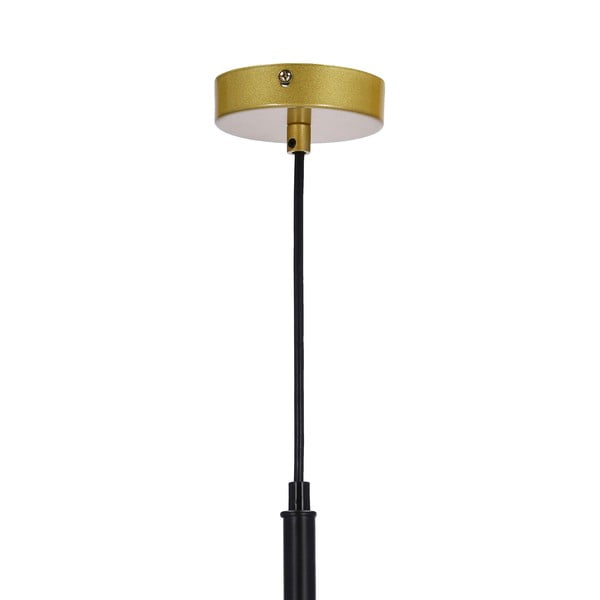 Aukso spalvos pakabinamas šviestuvas su stikliniu gaubtu 32,5x32,5 cm Duo - Candellux Lighting-image-2