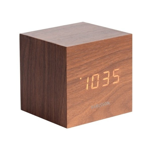 "Karlsson Mini Cube" medinis 8 x 8 cm dydžio žadintuvas