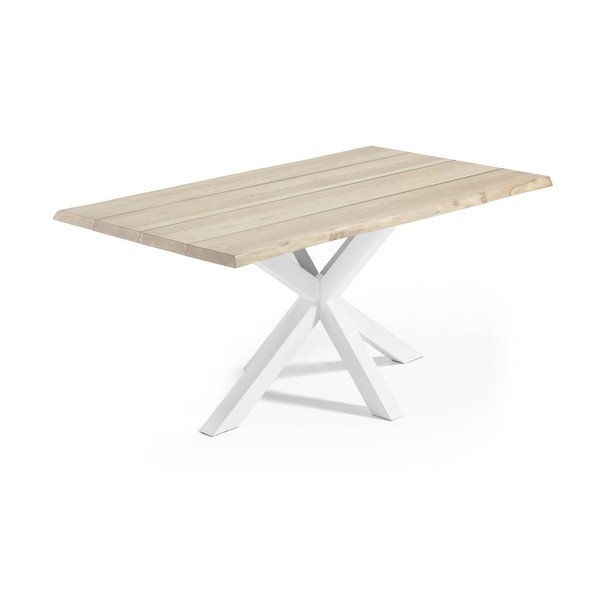 Valgomojo stalas su ąžuolo dekoro stalviršiu 90x160 cm Argo – Kave Home