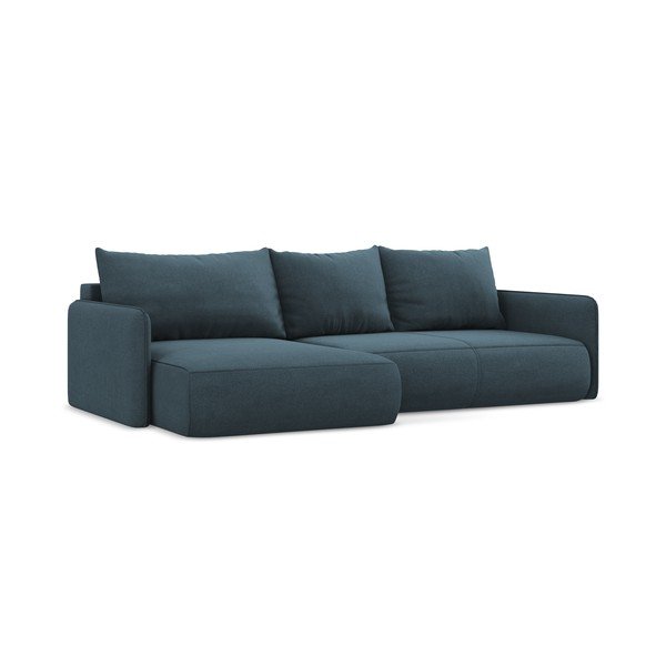 Mėlynos spalvos sulankstoma/su sandėliavimo vieta kampinė sofa (su kairiuoju kampu) Nanea – Makamii-image-3