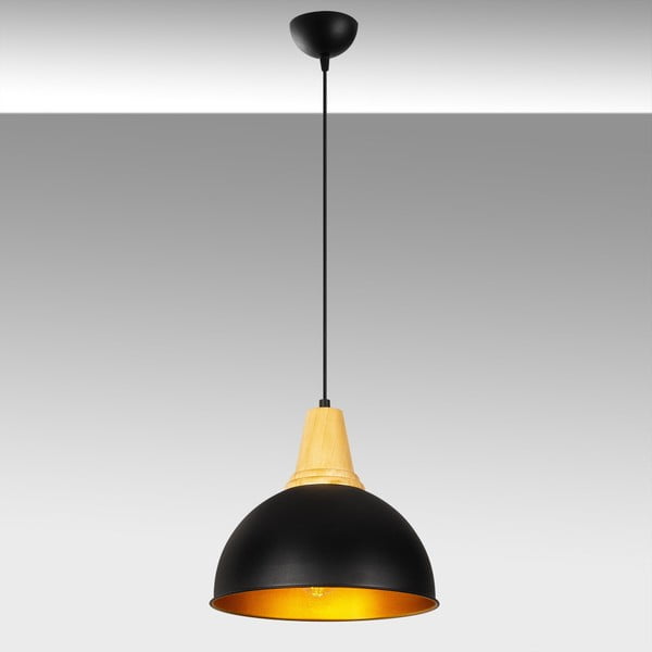 Juodos spalvos metalinis pakabinamas šviestuvas Opviq lights Parthena-image-1