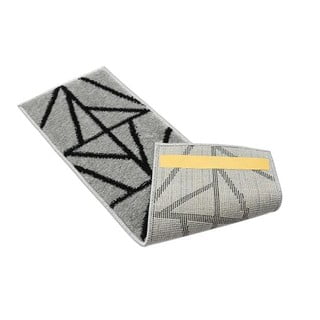 Laiptų kilimėlių rinkiniai juodos spalvos/pilkos spalvos 13 vnt. 22x73 cm Striped – Mila Home