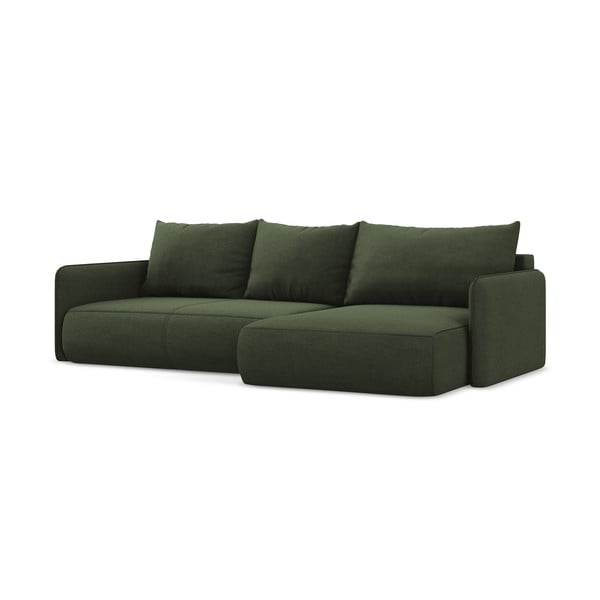 Žalios spalvos sulankstoma/su sandėliavimo vieta kampinė sofa (su dešiniuoju kampu) Nanea – Makamii-image-2