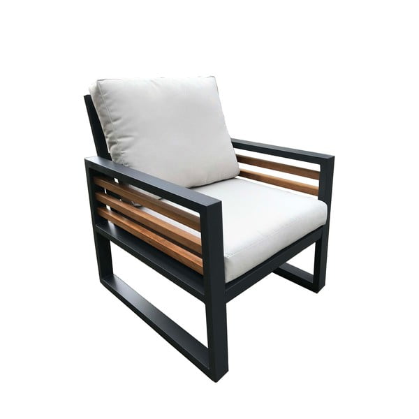 Sodo poilsio baldų komplektas iš aliuminio pilkos spalvos 5 žmonėms Colmar – Rojaplast-image-2