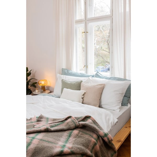 Iš mikrosatino dvigulė/itin ilga patalynė baltos spalvos 200x220 cm Basic – Bonami Essentials-image-3