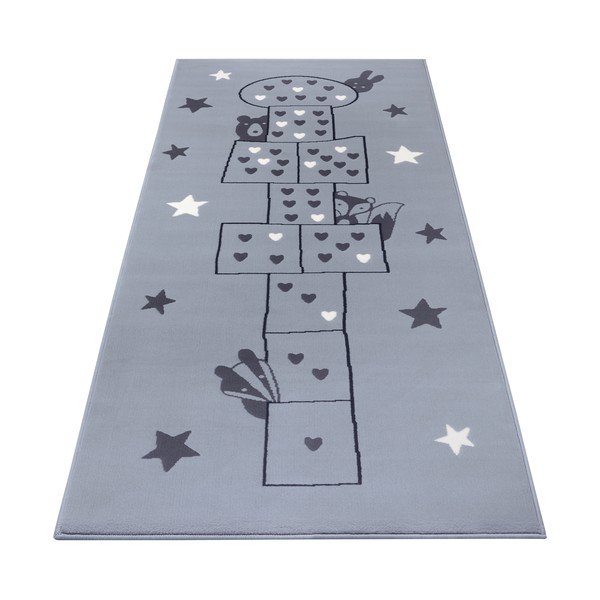 Vaikiškas pilkos spalvos kilimas Hanse Home Adventures Jump, 100 x 250 cm-image-2