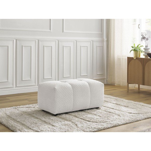 Baltos spalvos taburetė iš boucle Roxelane – Bobochic Paris-image-1
