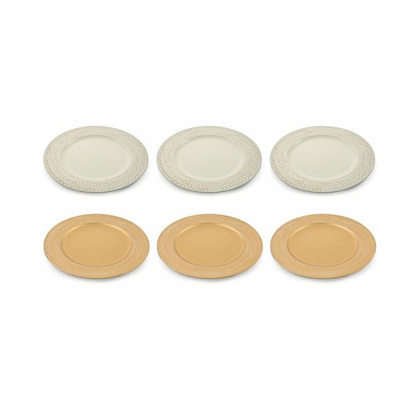 6 dekoratyvinių plastikinių kalėdinių lėkščių rinkinys Villa d'Este XMAS Piatto Martellato, ⌀ 33 cm
