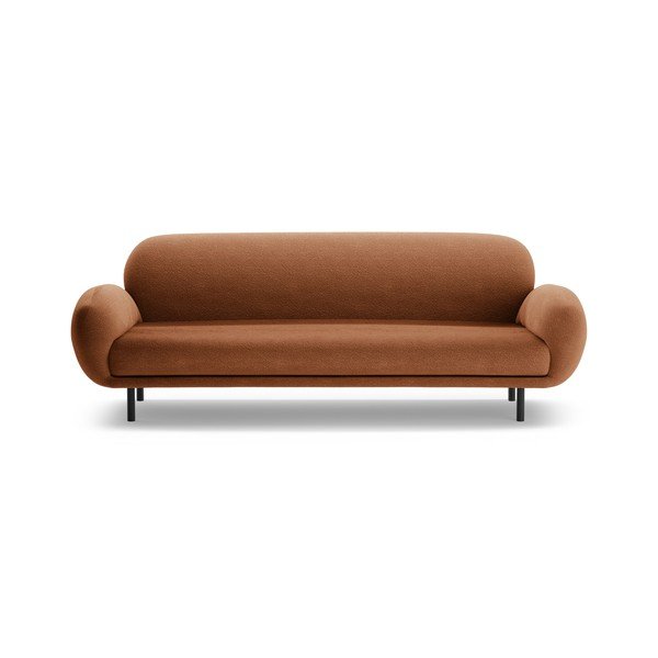 Terakotos spalvos iš boucle sofa 208 cm Poppy – Micadoni 