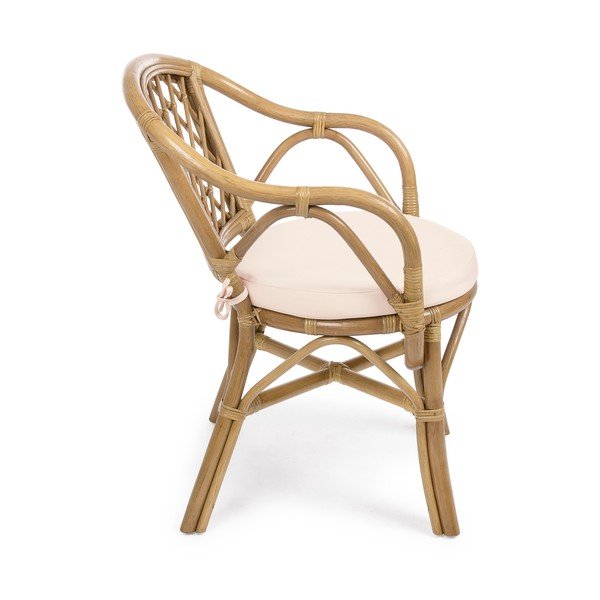 Natūralios spalvos medžio masyvo/rotangas sodo kėdė Athina – Bizzotto-image-3