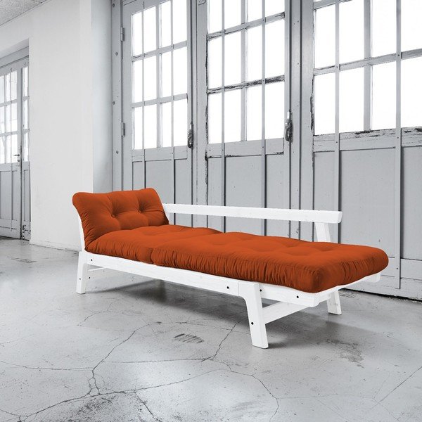 Sofa lova "Karup Step" balta/apelsininė-image-2