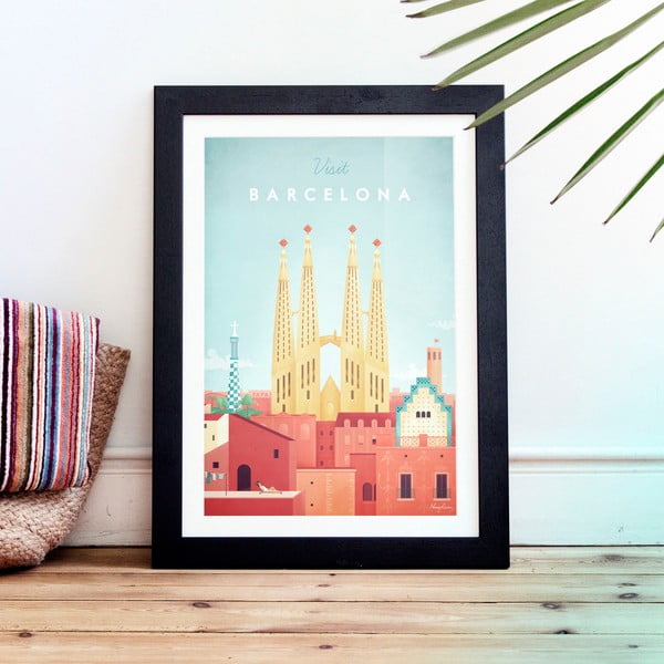 Plakatas Travelposter Barcelona, 30 x 40 cm-image-1