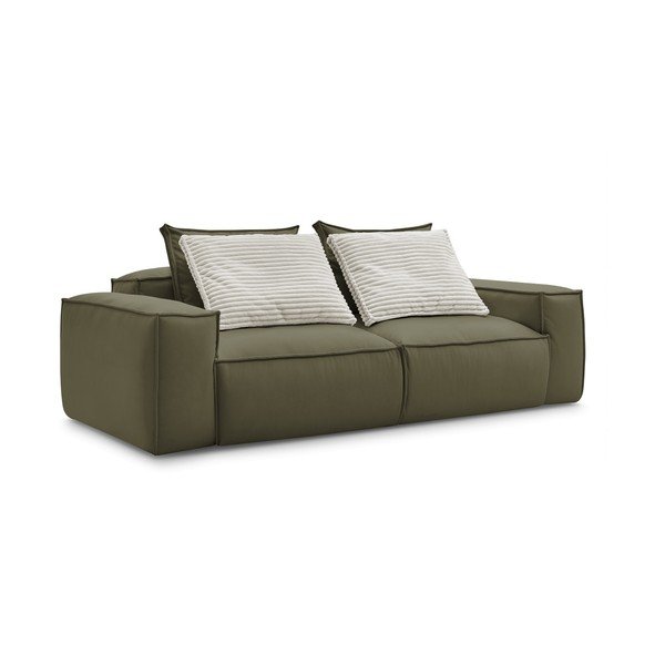Iš dirbtinės odos sofa žalios spalvos 260 cm Boheme – Bobochic Paris-image-4