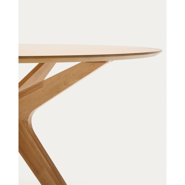 Apvalios formos valgomojo stalas su ąžuolo dekoro stalviršiu ø 120 cm Naanim – Kave Home-image-4