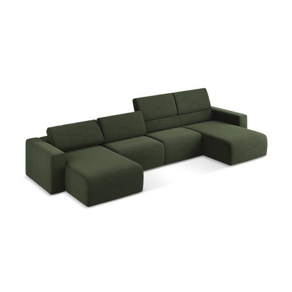 Žalios spalvos kampinė sofa Kalea – Makamii-image-1