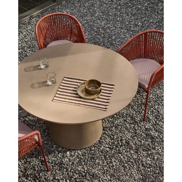 Betoninis lauko valgomojo stalas Kave Home Itai, ⌀ 120 cm-image-2