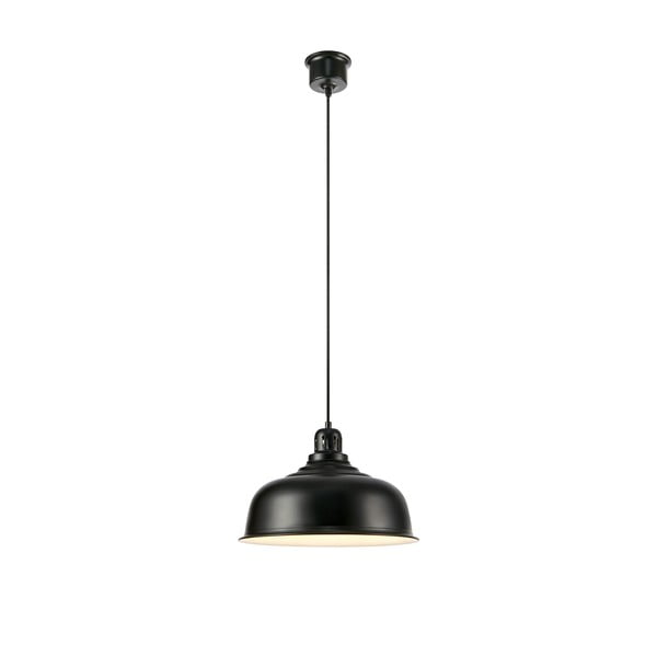 Juodas pakabinamas šviestuvas su metaliniu gaubtu 37x37 cm Port - Markslöjd