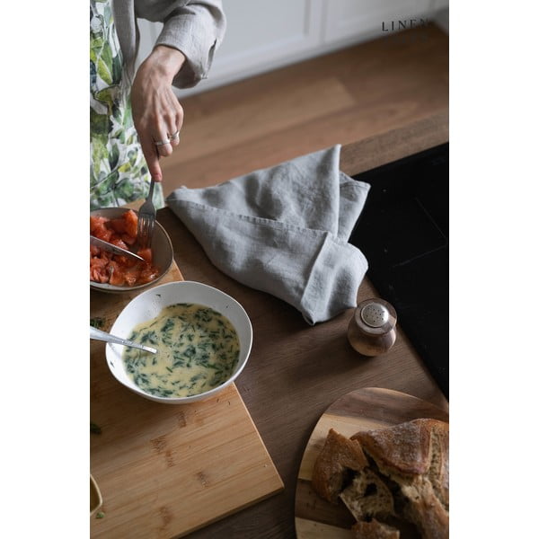 Virtuvės rankšluostis iš lino 45x65 cm Khaki – Linen Tales-image-2