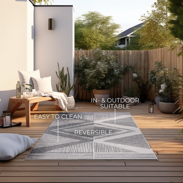 Lauko kilimas pilkos spalvos/kreminės spalvos 200x290 cm Gemini – Elle Decoration-image-4