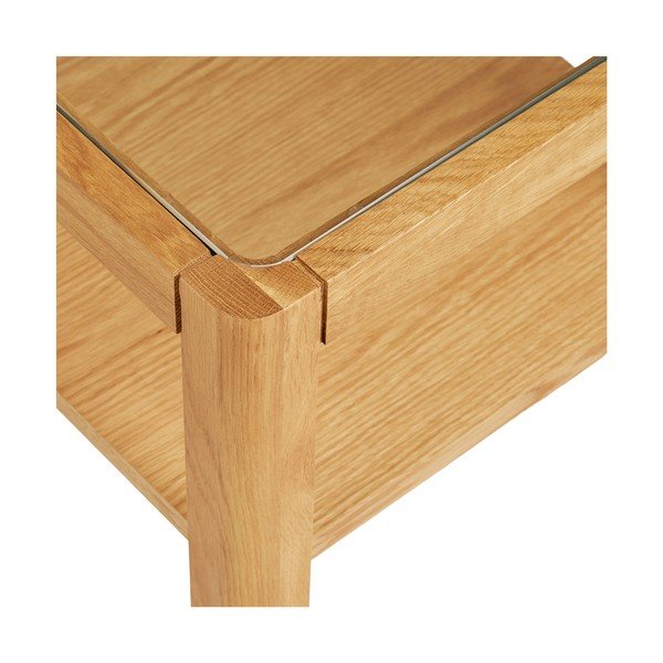 Šoninis stalas su stikliniu stalviršiu 40x40 cm Lourmarin – House Nordic-image-4