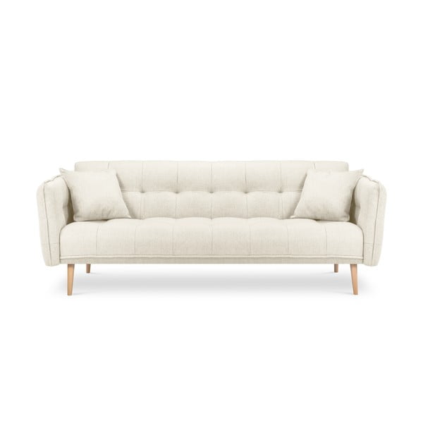 Kreminės spalvos sofa-lova Mazzini Sofos Canna