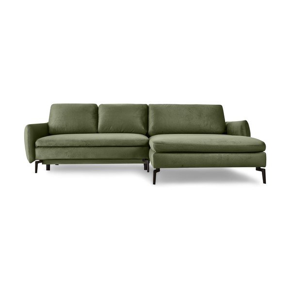 Žalia sofa-lova Bonami Selection Fira, dešinysis kampas-image-1