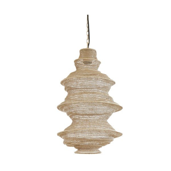 Smėlio spalvos iš metalo kabantis šviestuvas Nakisha – Light & Living