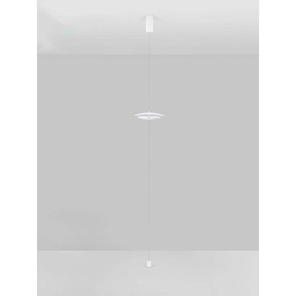 Matinės baltos spalvos iš aliuminio pastatomas šviestuvas LED su pritemdymo funkcija (aukštis 330 cm) Olos – Nova Luce-image-4
