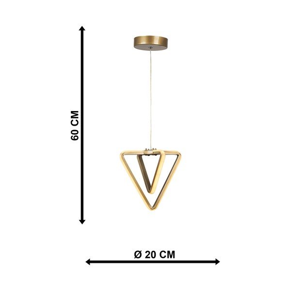 Bronzinės spalvos iš metalo kabantis šviestuvas LED ø 20 cm Baris – Squid Lighting-image-4