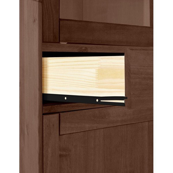 Iš pušies masyvo vitrina rudos spalvos su stumdomomis durimis 140x40 cm Harry – Støraa-image-1