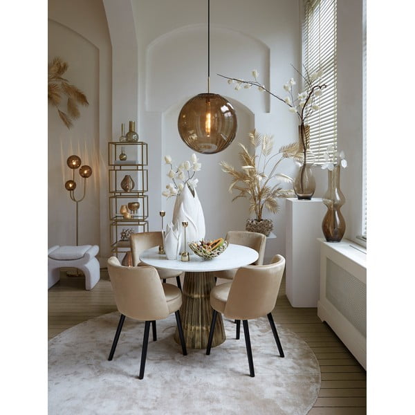 Iš boucle pufas kreminės spalvos Nafya – Light & Living-image-1